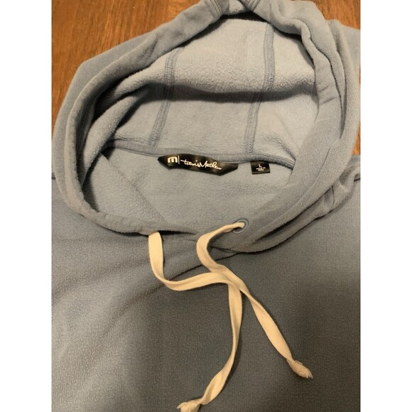 Travis Mathew Golf Cloud Hoodie Pullover Sweatshirt Large Mens Blue Stretch - Picture 2 of 3